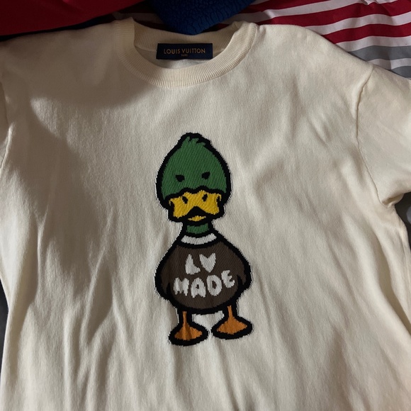 Louis Vuitton Intarsia Jacquard Duck Short Sleeved Crewneck - Picture 1 of 2